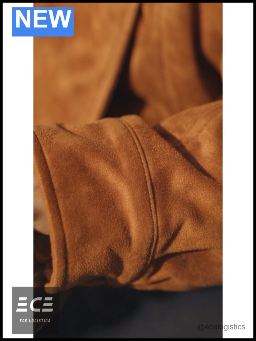 Oversized Faux Suede Jacket Stand Collar Zip Fall Coat - Picture 6 of 6